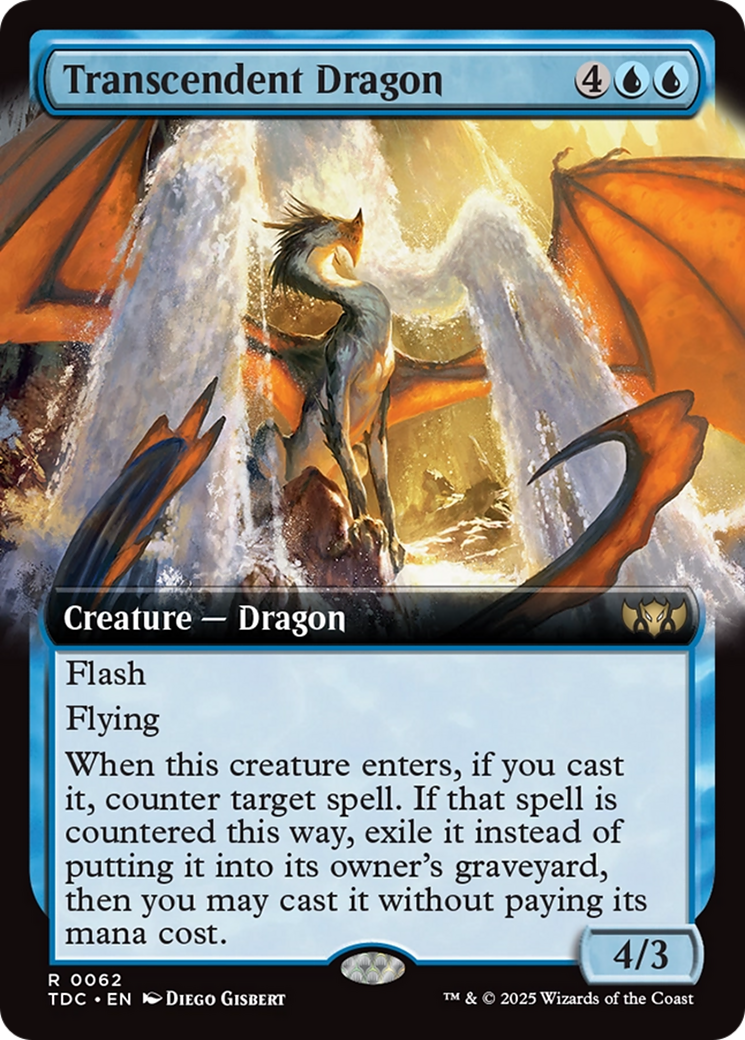 Transcendent Dragon (Extended Art) [Tarkir: Dragonstorm Commander] | Exor Games Dartmouth