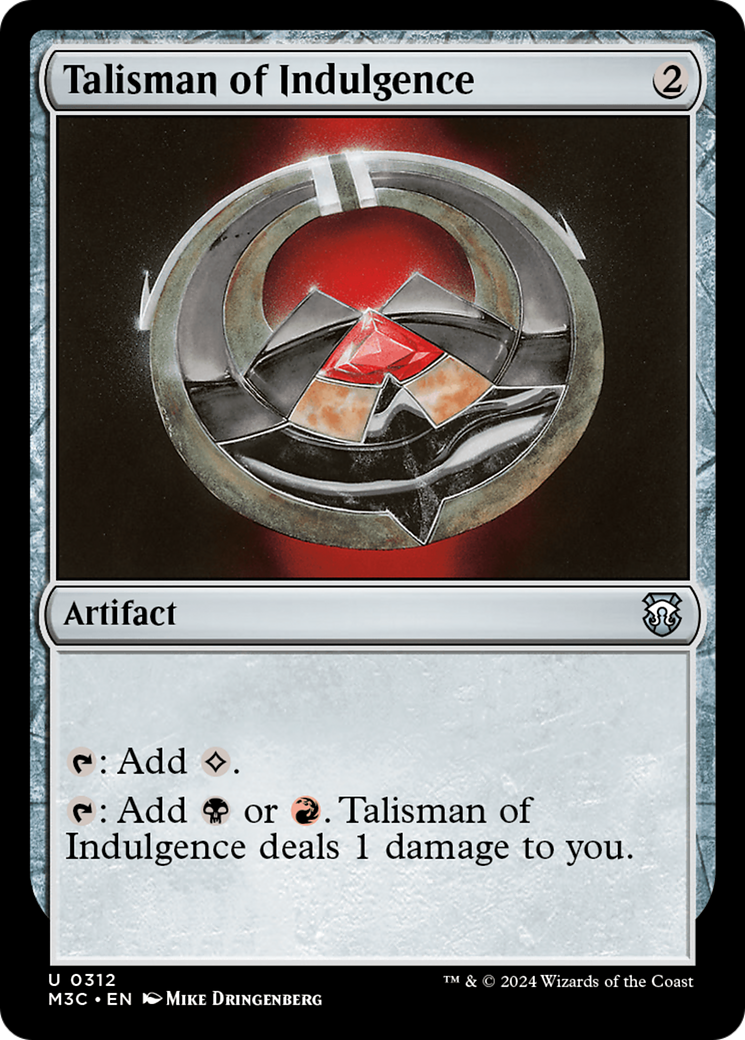 Talisman of Indulgence (Ripple Foil) [Modern Horizons 3 Commander] | Exor Games Dartmouth