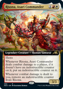 Risona, Asari Commander (Extended Art) [Kamigawa: Neon Dynasty] | Exor Games Dartmouth