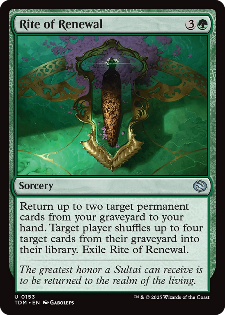 Rite of Renewal [Tarkir: Dragonstorm] | Exor Games Dartmouth