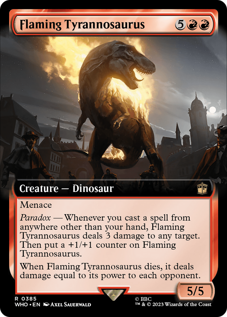 Flaming Tyrannosaurus (Extended Art) [Doctor Who] | Exor Games Dartmouth