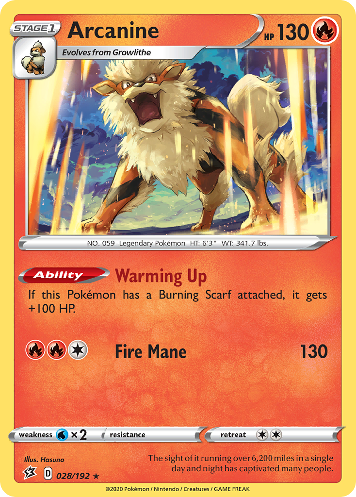 Arcanine (028/192) [Sword & Shield: Rebel Clash] | Exor Games Dartmouth