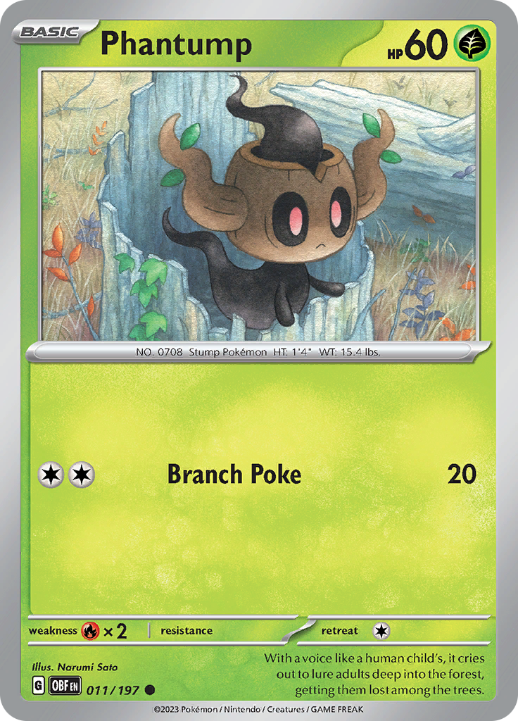 Phantump (011/197) [Scarlet & Violet: Obsidian Flames] | Exor Games Dartmouth