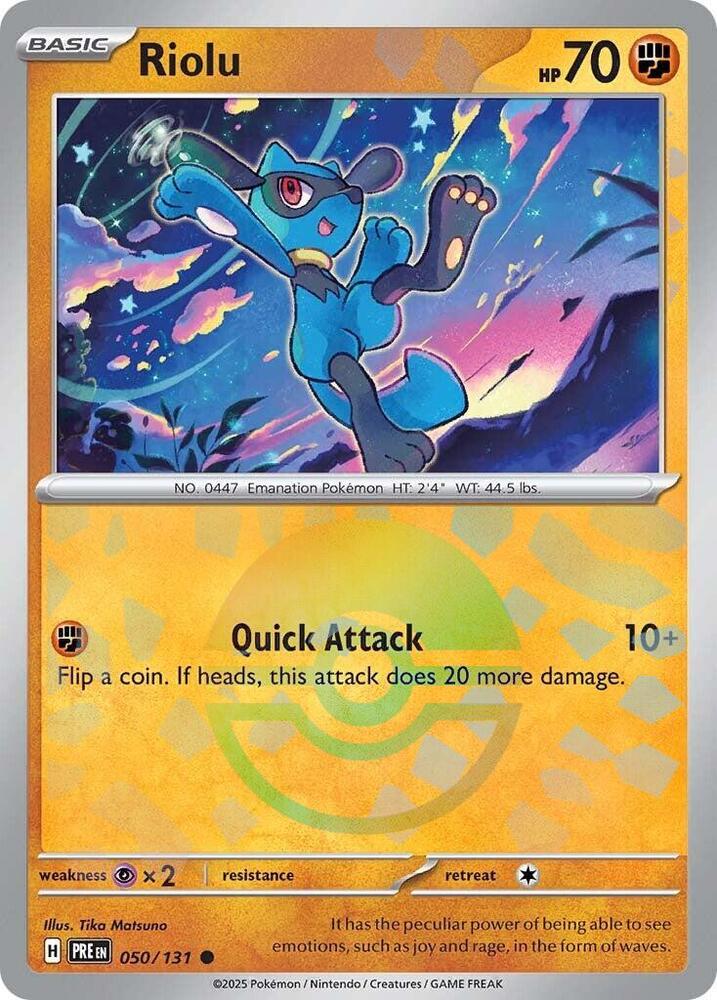Riolu (050/131) (Poke Ball Pattern) [Scarlet & Violet: Prismatic Evolutions] | Exor Games Dartmouth