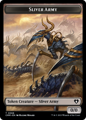 Sliver Army // Sliver Double-Sided Token [Commander Masters Tokens] | Exor Games Dartmouth