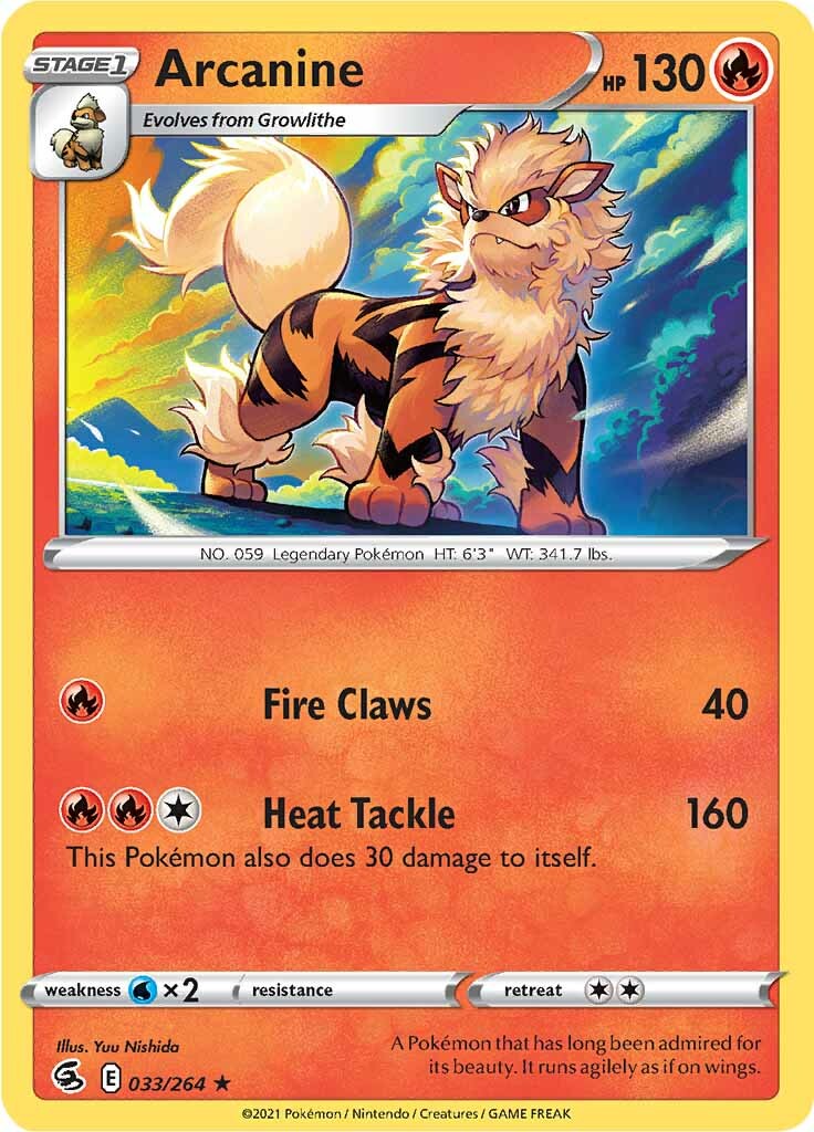 Arcanine (033/264) [Sword & Shield: Fusion Strike] | Exor Games Dartmouth