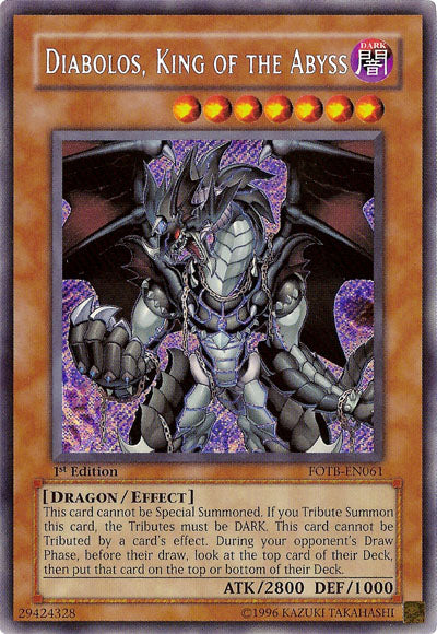 Diabolos, King of the Abyss [FOTB-EN061] Secret Rare | Exor Games Dartmouth
