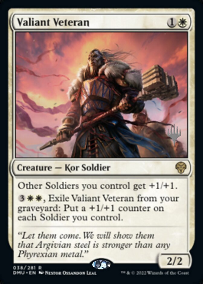 Valiant Veteran (Promo Pack) [Dominaria United Promos] | Exor Games Dartmouth