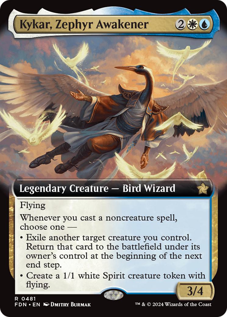 Kykar, Zephyr Awakener (Extended Art) [Foundations] | Exor Games Dartmouth