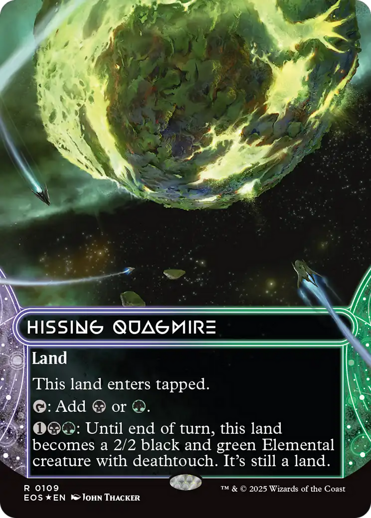 Hissing Quagmire (0109) (Borderless) (Galaxy Foil) [Edge of Eternities: Stellar Sights] | Exor Games Dartmouth