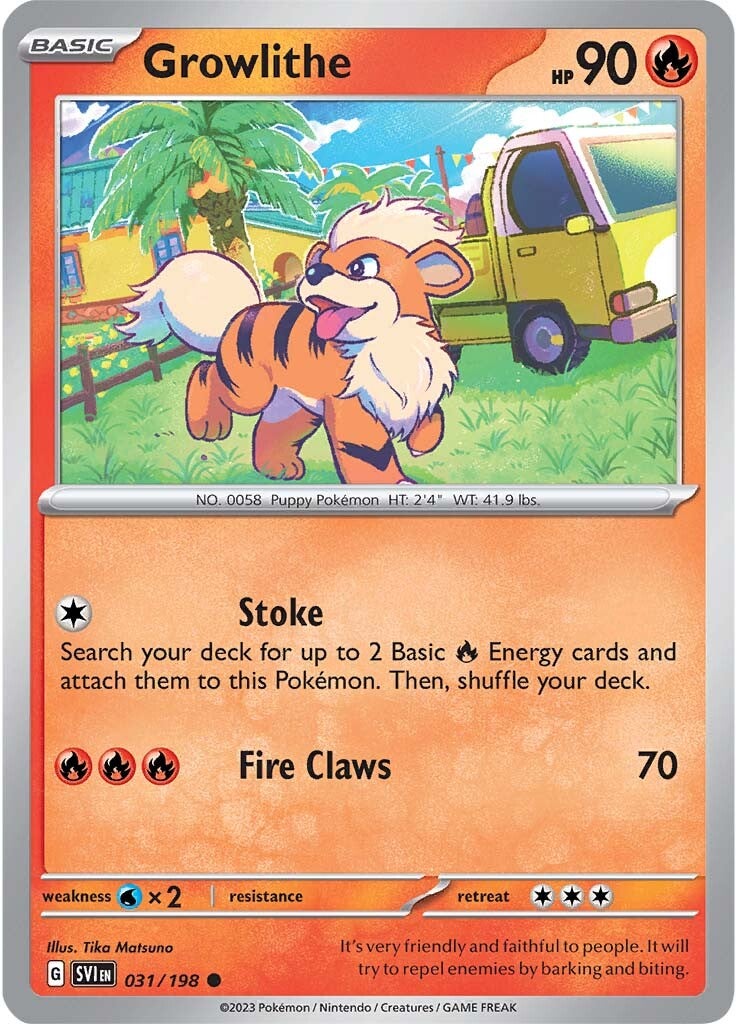 Growlithe (031/198) [Scarlet & Violet: Base Set] | Exor Games Dartmouth