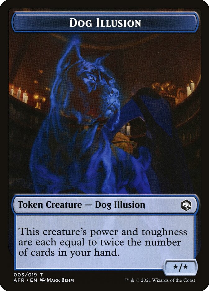 Zombie // Dog Illusion Double-Sided Token [Dungeons & Dragons: Adventures in the Forgotten Realms Tokens] | Exor Games Dartmouth