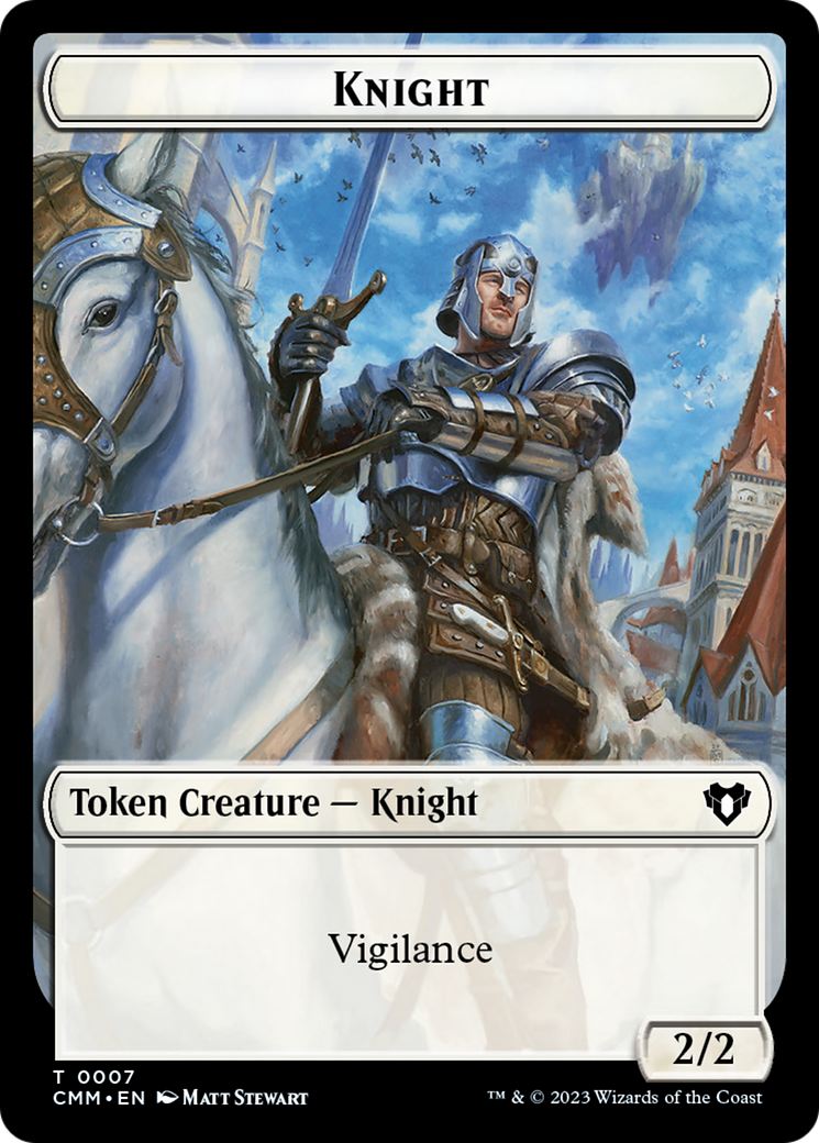 Human Soldier // Knight Double-Sided Token [Commander Masters Tokens] | Exor Games Dartmouth