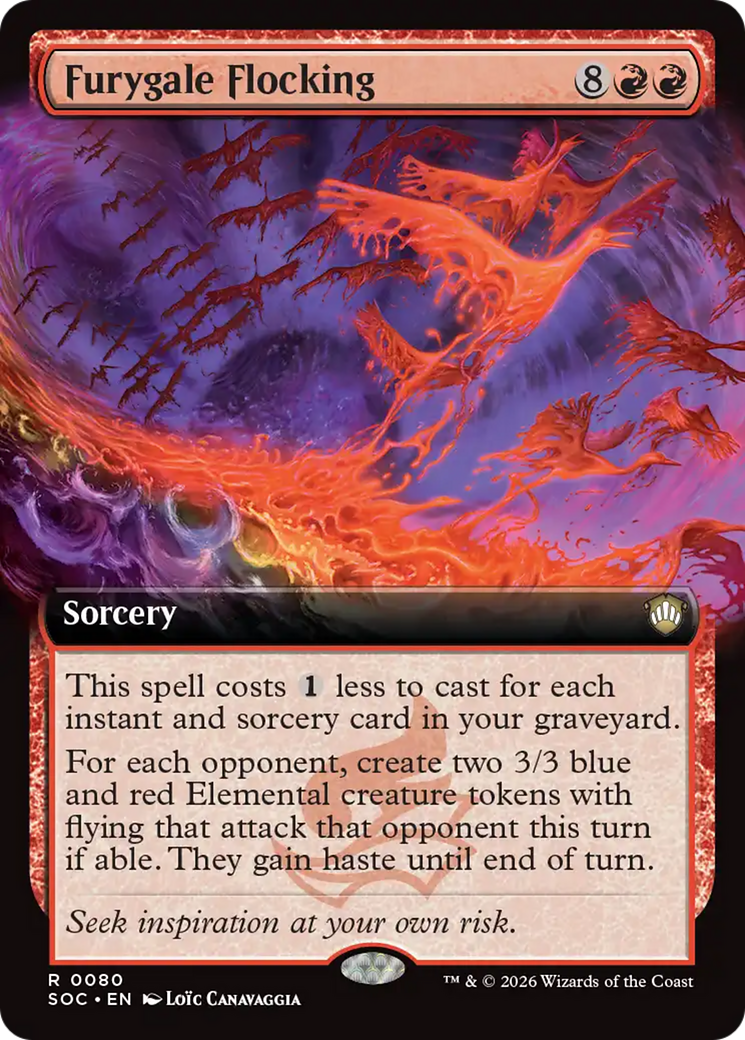 Furygale Flocking (Extended Art) [Secrets of Strixhaven Commander] | Exor Games Dartmouth