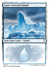 Snow-Covered Island (White Border) [Mystery Booster 2] | Exor Games Dartmouth