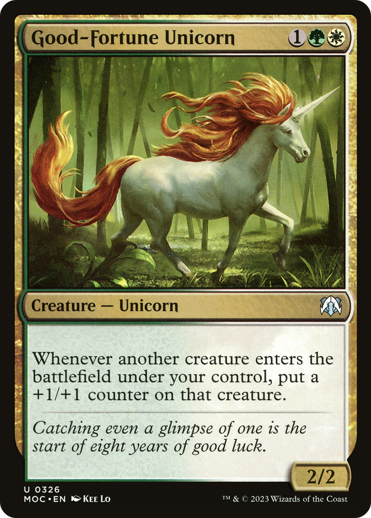 Good-Fortune Unicorn [March of the Machine Commander] | Exor Games Dartmouth