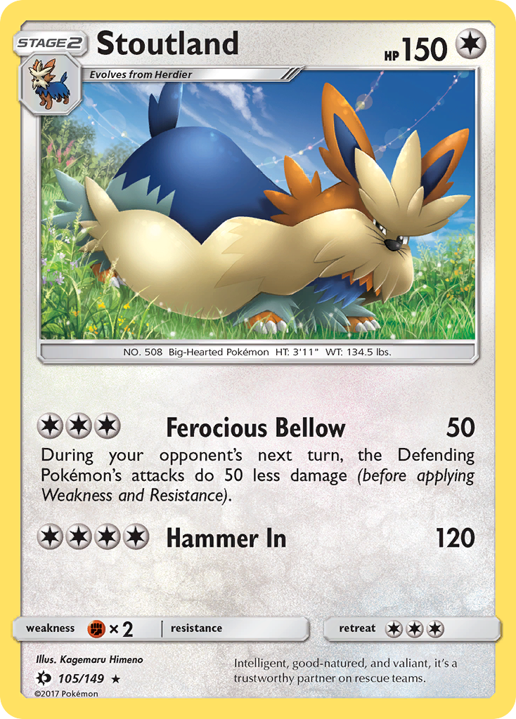 Stoutland (105/149) [Sun & Moon: Base Set] | Exor Games Dartmouth