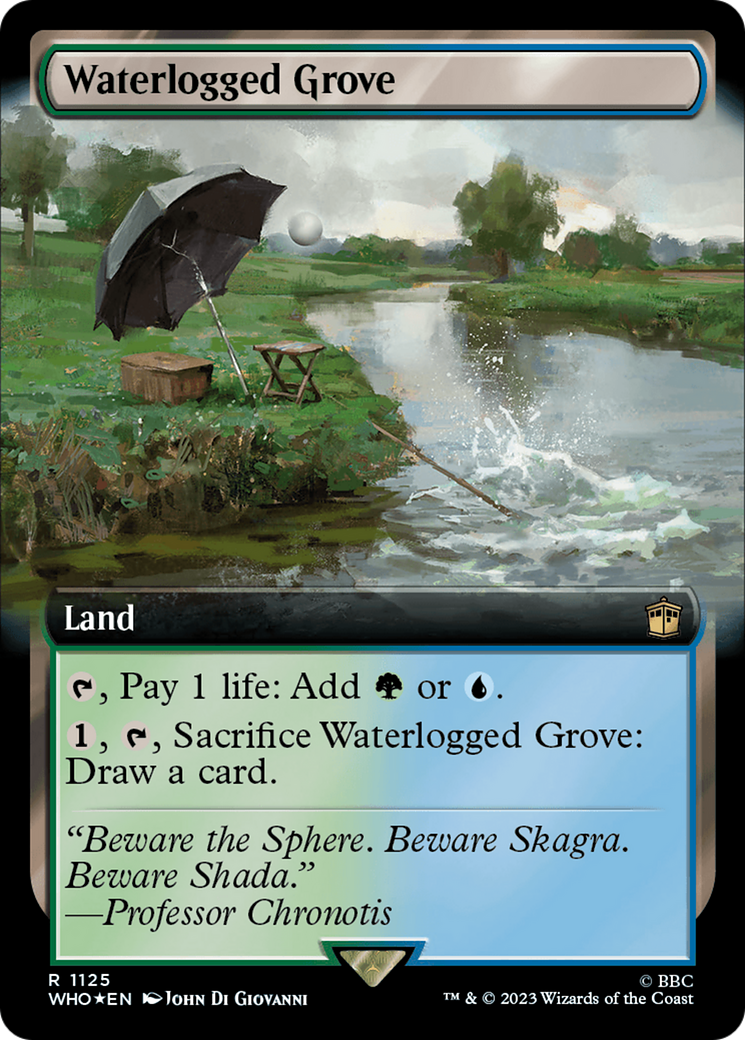 Waterlogged Grove (Extended Art) (Surge Foil) [Doctor Who] | Exor Games Dartmouth