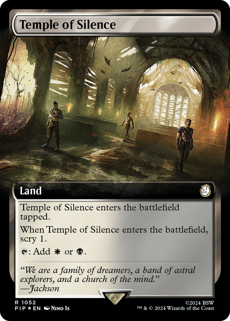 Temple of Silence (Extended Art) (Surge Foil) [Fallout] | Exor Games Dartmouth