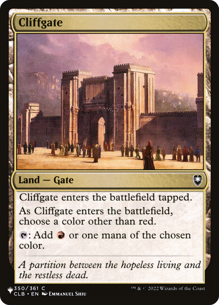 Cliffgate [The List] | Exor Games Dartmouth