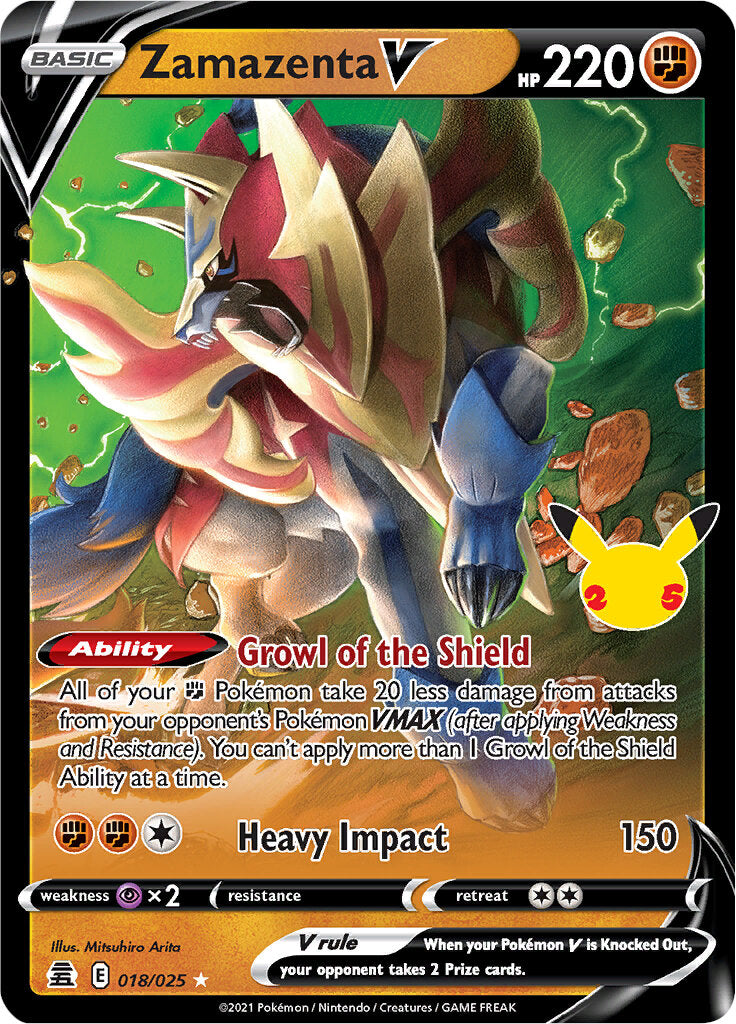 Zamazenta V (018/025) [Celebrations: 25th Anniversary] | Exor Games Dartmouth