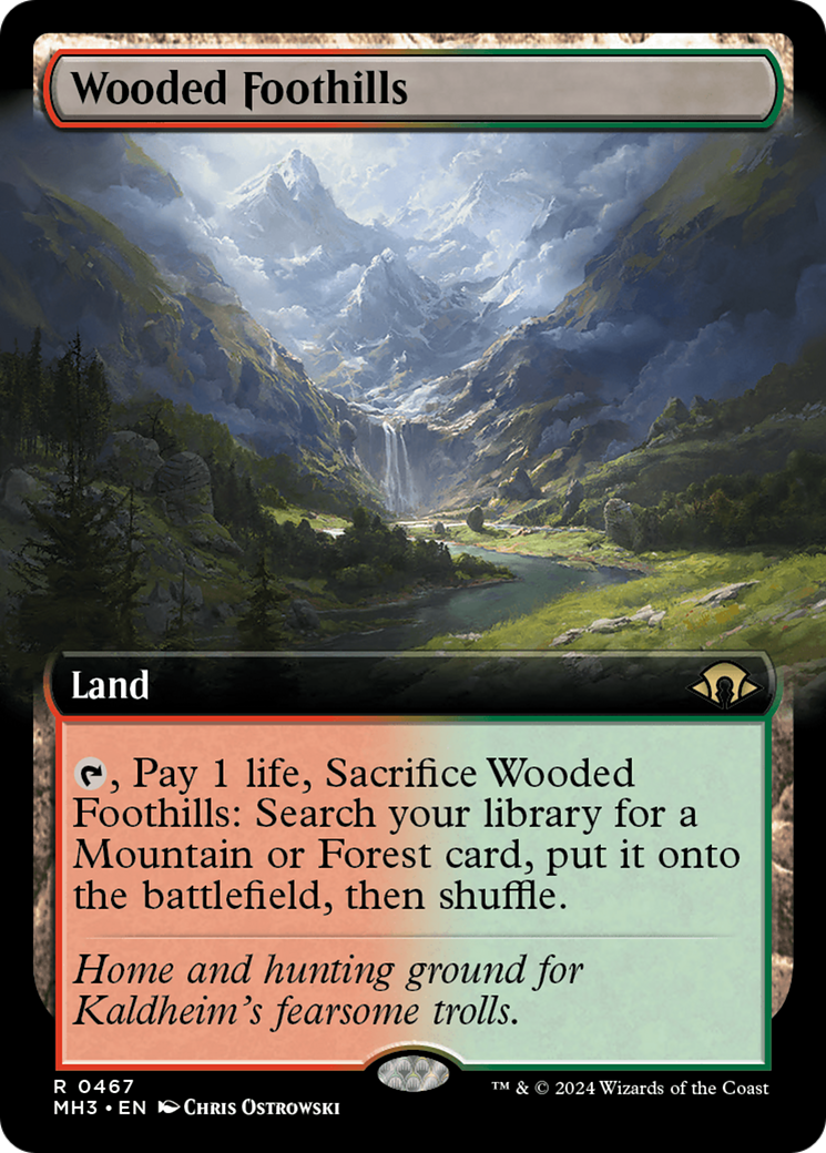 Wooded Foothills (Extended Art) [Modern Horizons 3] | Exor Games Dartmouth