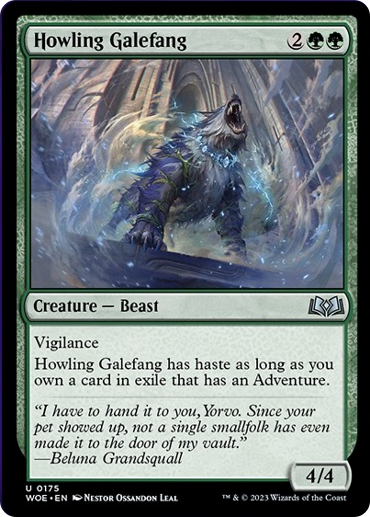 Howling Galefang [Wilds of Eldraine] | Exor Games Dartmouth