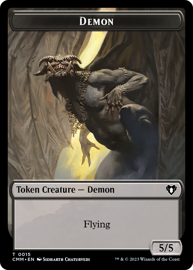 Demon Token [Commander Masters Tokens] | Exor Games Dartmouth