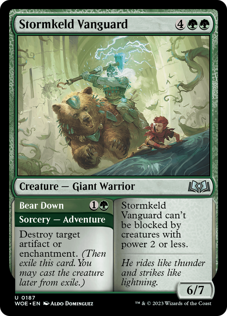 Stormkeld Vanguard // Bear Down [Wilds of Eldraine] | Exor Games Dartmouth