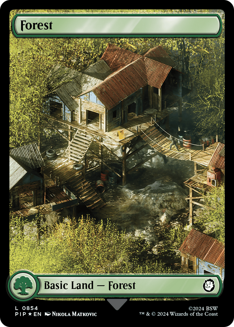 Forest (0854) (Surge Foil) [Fallout] | Exor Games Dartmouth