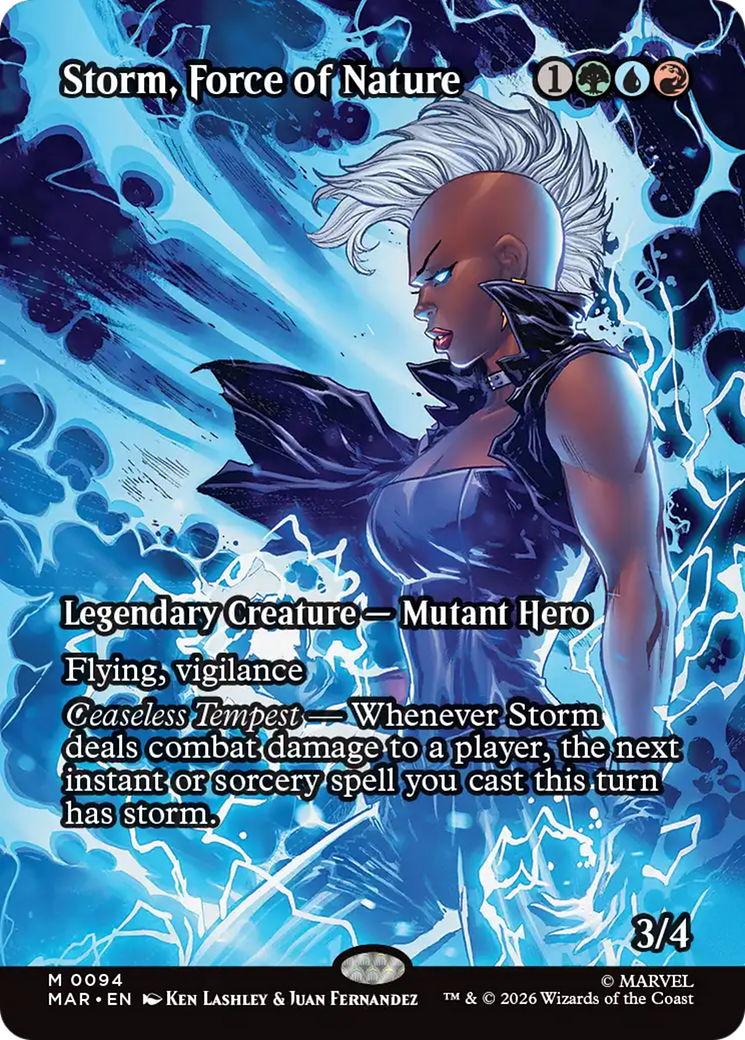 Storm, Force of Nature (Borderless) [Marvel Universe: Eternal-Legal] | Exor Games Dartmouth