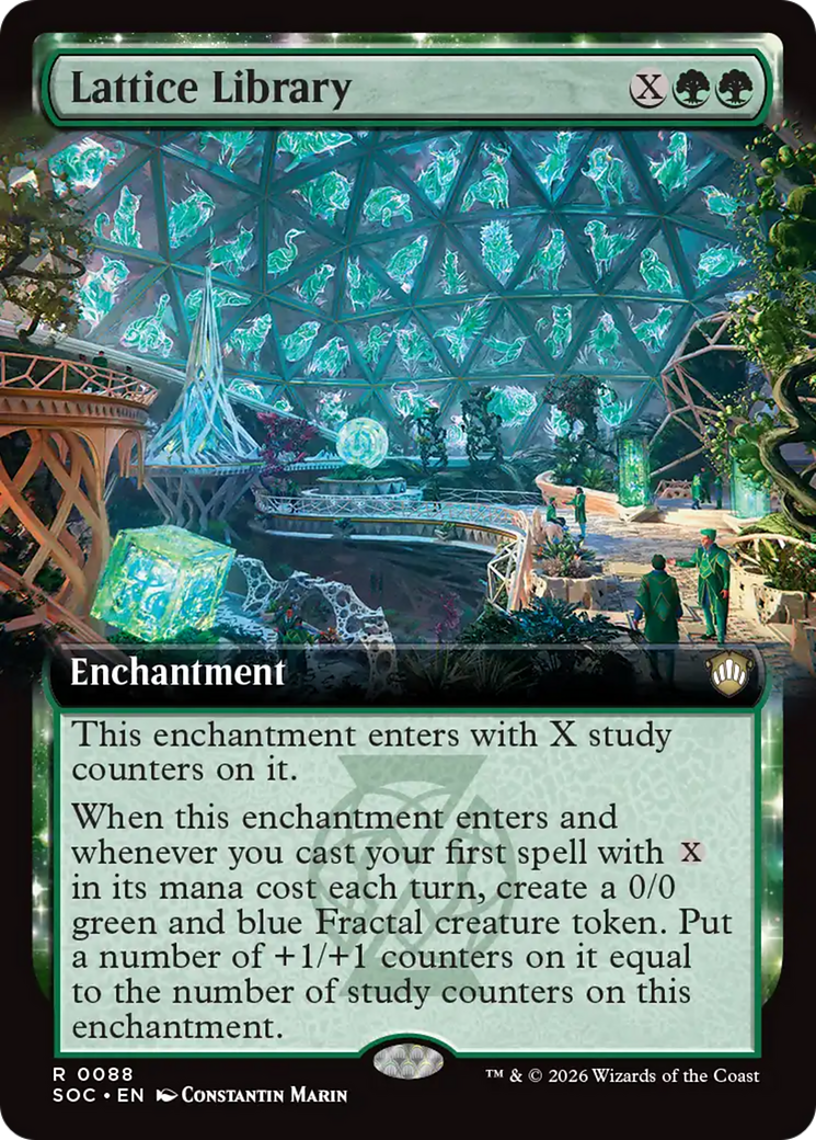 Lattice Library (Extended Art) [Secrets of Strixhaven Commander] | Exor Games Dartmouth