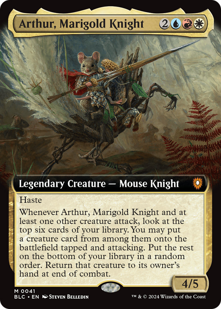 Arthur, Marigold Knight (Extended Art) [Bloomburrow Commander] | Exor Games Dartmouth