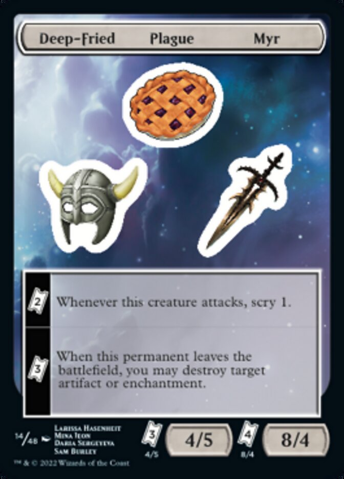 Deep-Fried Plague Myr [Unfinity Stickers] | Exor Games Dartmouth