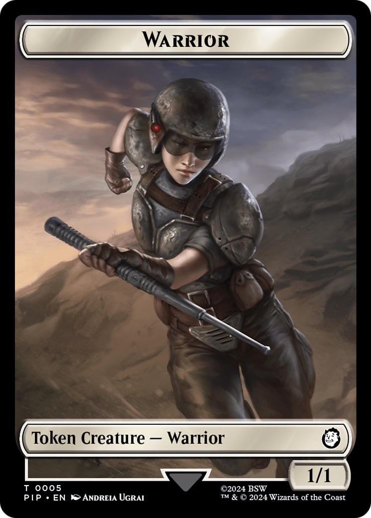 Soldier (0010) // Warrior Double-Sided Token [Fallout Tokens] | Exor Games Dartmouth