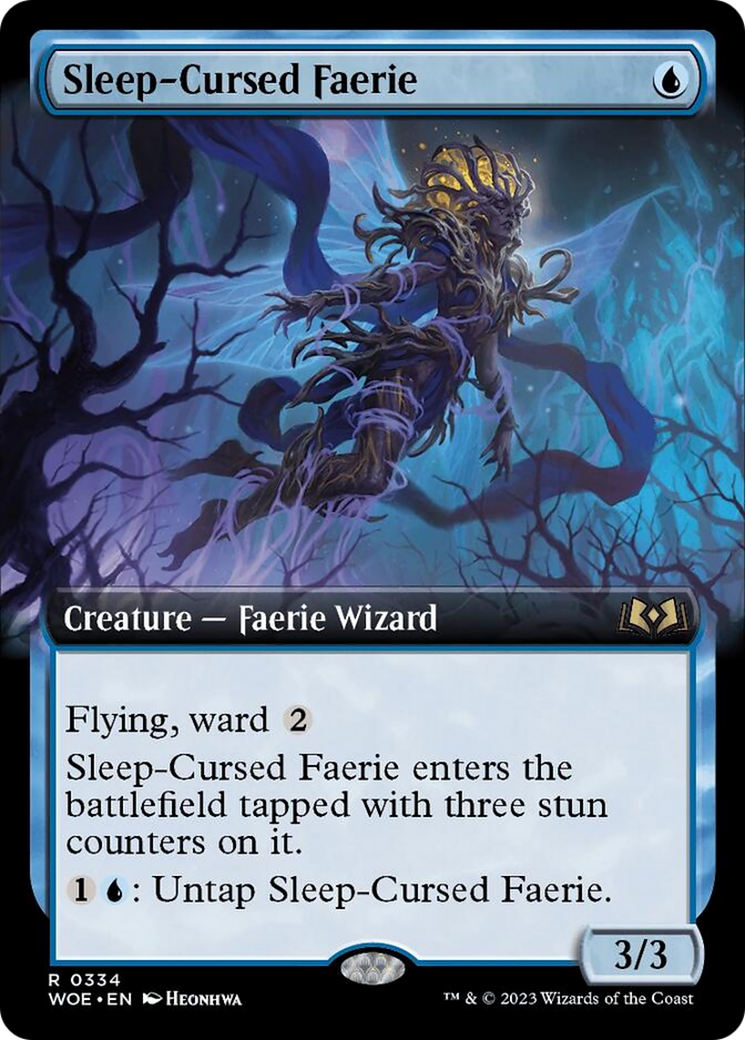 Sleep-Cursed Faerie (Extended Art) [Wilds of Eldraine] | Exor Games Dartmouth