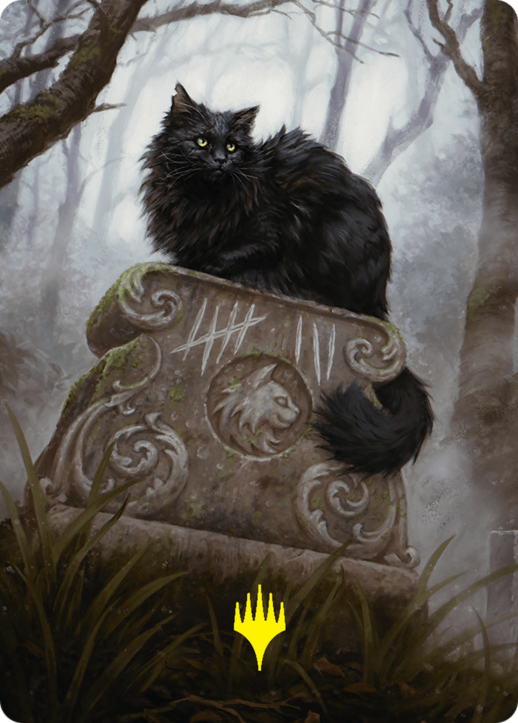 Nine-Lives Familiar 2 Art Card (36/54) (Gold-Stamped Planeswalker Symbol) [Foundations Art Series] | Exor Games Dartmouth