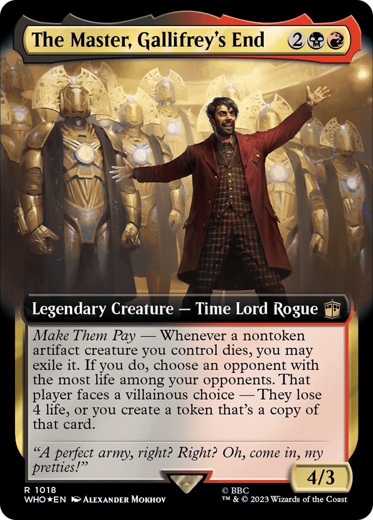 The Master, Gallifrey's End (Extended Art) (Surge Foil) [Doctor Who] | Exor Games Dartmouth