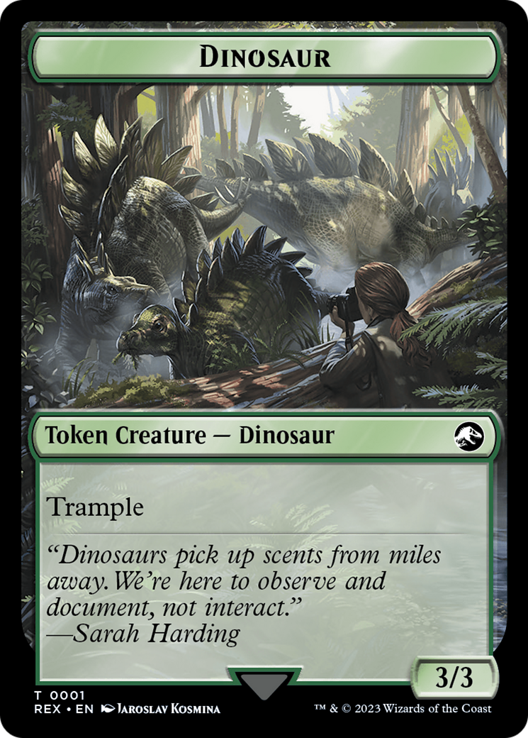 Fungus Dinosaur // Dinosaur (0001) Double-Sided Token [The Lost Caverns of Ixalan Tokens] | Exor Games Dartmouth