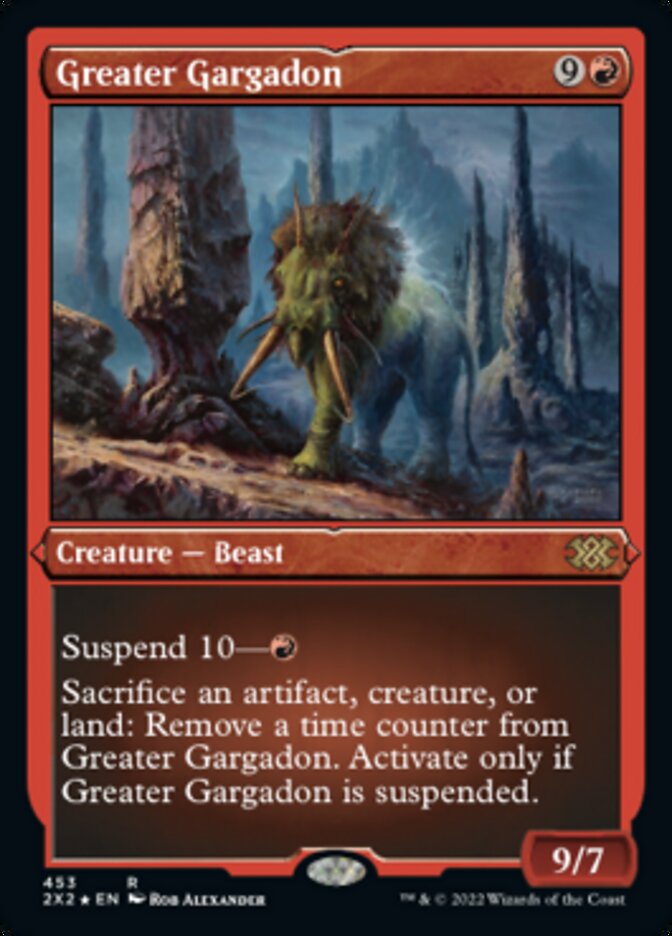 Greater Gargadon (Foil Etched) [Double Masters 2022] | Exor Games Dartmouth