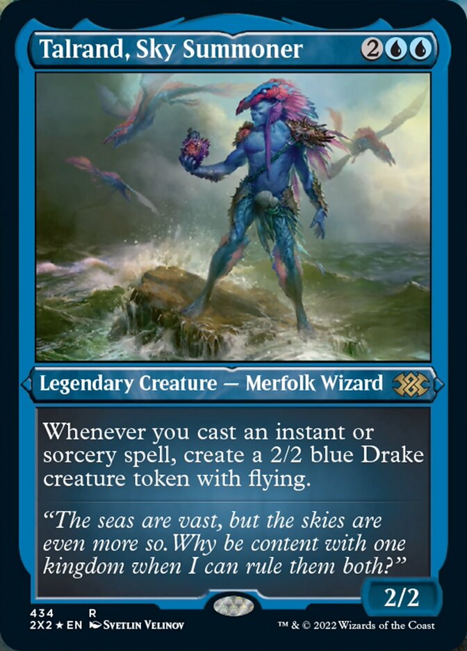 Talrand, Sky Summoner (Foil Etched) [Double Masters 2022] | Exor Games Dartmouth