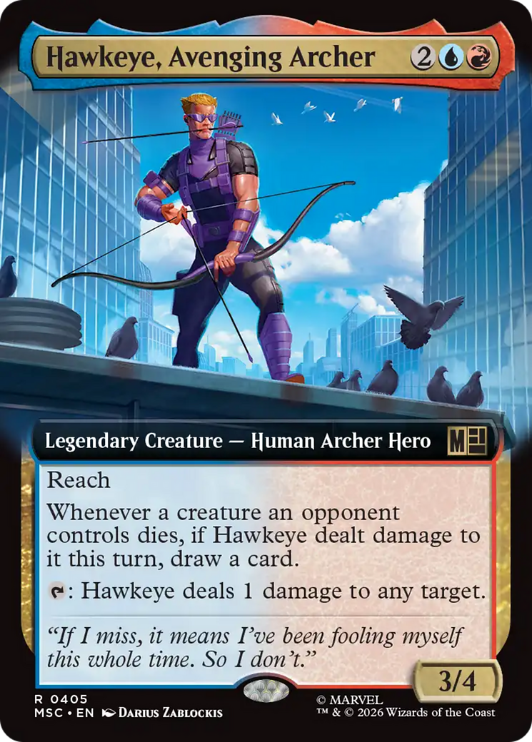 Hawkeye, Avenging Archer (Extended Art) [Marvel Super Heroes Commander] | Exor Games Dartmouth