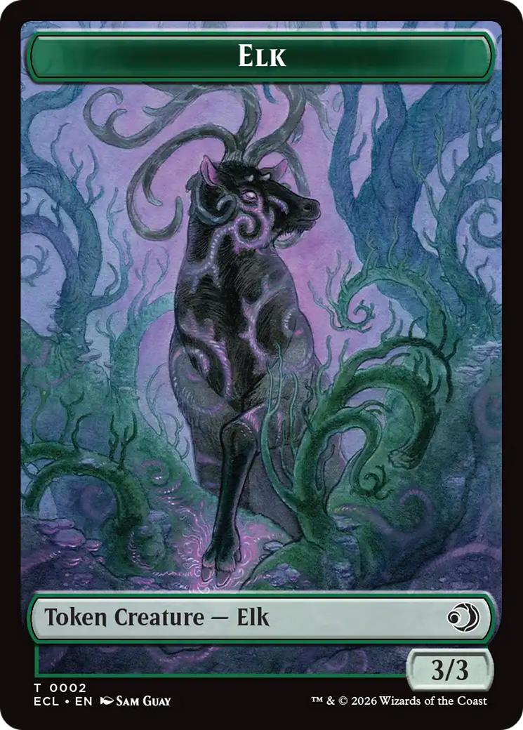 Elk // Emblem - Oko, Shadowmoor Scion Double-Sided Token [Lorwyn Eclipsed Tokens] | Exor Games Dartmouth