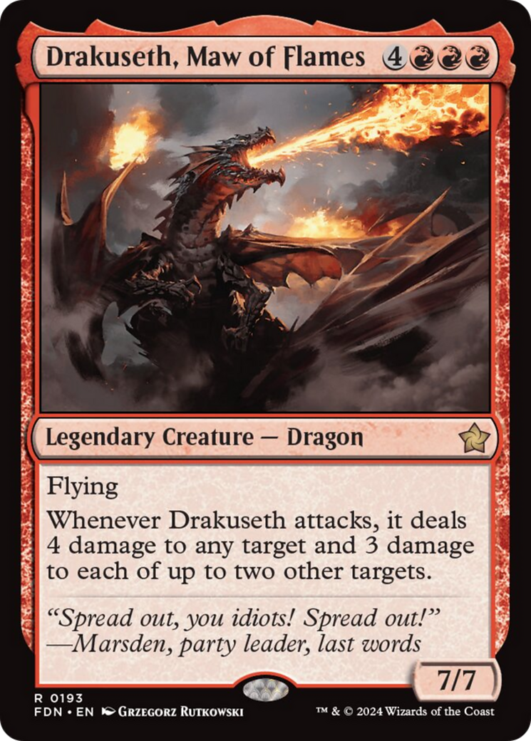 Drakuseth, Maw of Flames [Foundations] | Exor Games Dartmouth