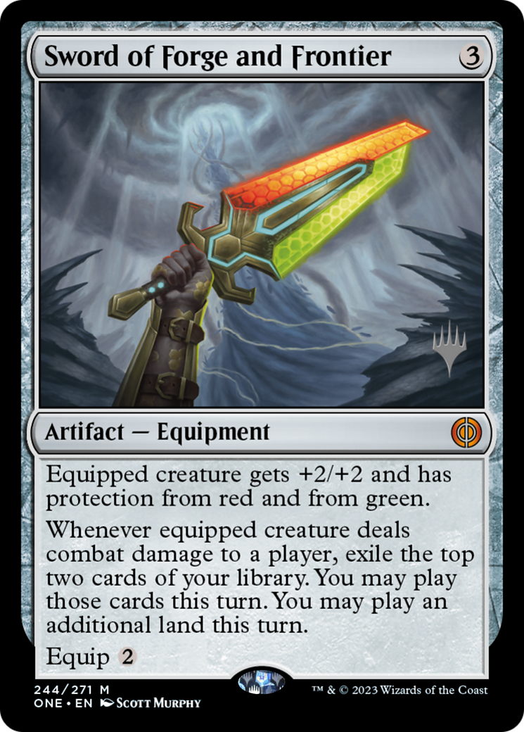 Sword of Forge and Frontier (Promo Pack) [Phyrexia: All Will Be One Promos] | Exor Games Dartmouth