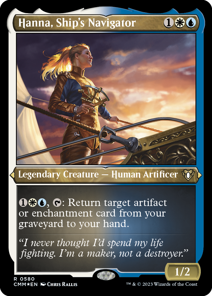 Hanna, Ship's Navigator (Foil Etched) [Commander Masters] | Exor Games Dartmouth