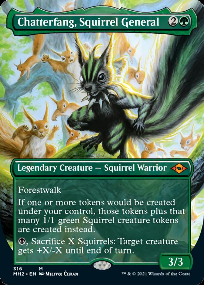 Chatterfang, Squirrel General (Borderless Alternate Art) [Modern Horizons 2] | Exor Games Dartmouth