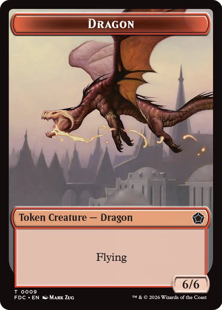 Dragon (0009) // Treasure Double-Sided Token [Foundations Commander Tokens] | Exor Games Dartmouth