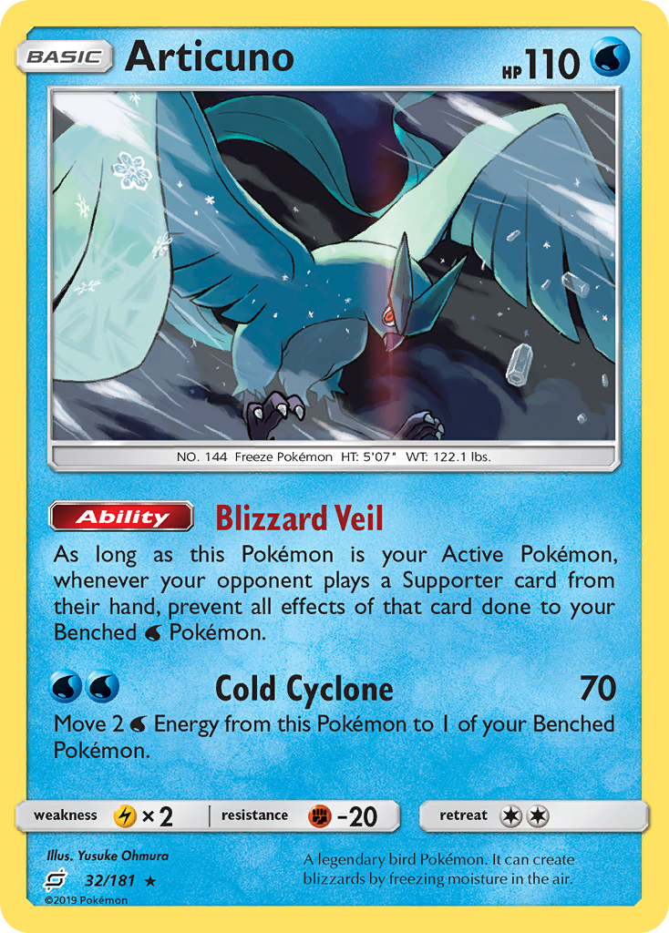 Articuno (32/181) [Sun & Moon: Team Up] | Exor Games Dartmouth