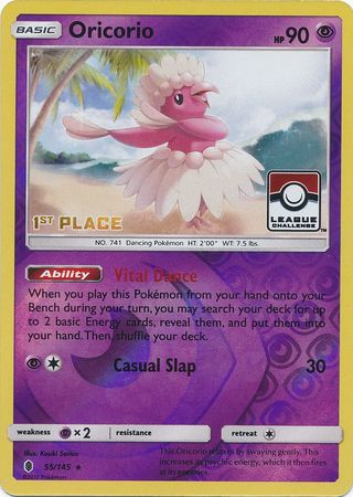 Oricorio (55/145) (League Promo 1st Place) [Sun & Moon: Guardians Rising] | Exor Games Dartmouth